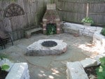 Backyard Fire Feature in Fishers Indiana