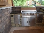 Grill in Outdoor Kitchen Design Near Fishers
