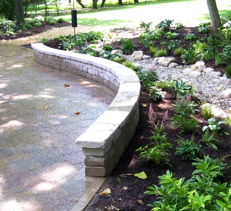 The Noll Landscape Group Carmel Retaining Wall Installation