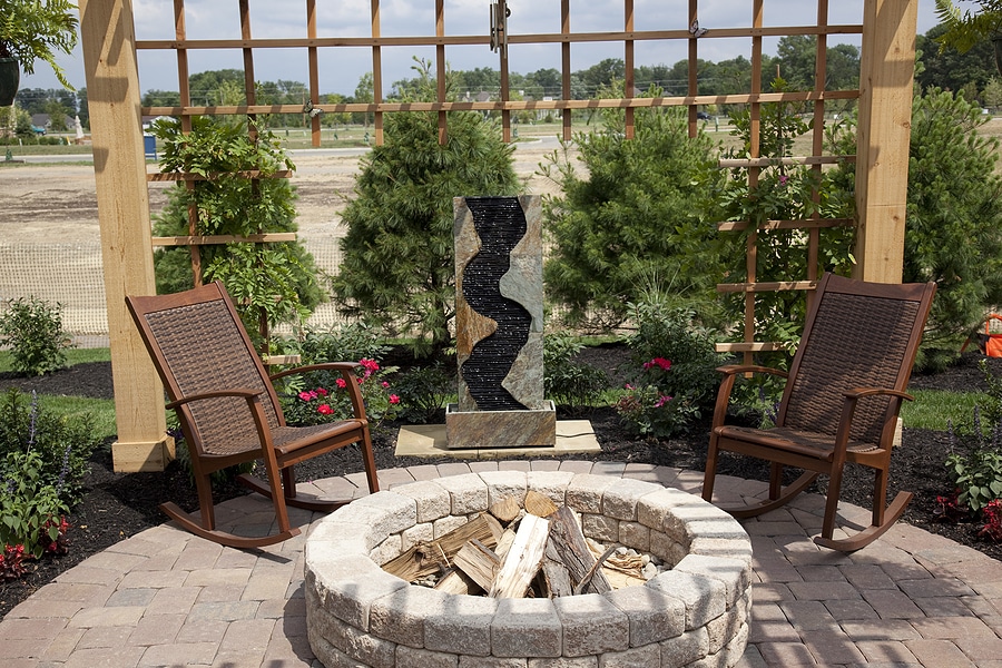 The Noll Landscape Group Fishers Fire Feature